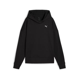 Puma Kapuzensweatshirt PUMA CLOUDSPUN HOODIE, Damen, Gr. XL, schwarz-weiss (puma schwarz, puma wei&szlig;), Jersey, Obermaterial: 85% Polyester, 15% Elasthan, re