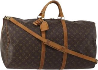 Louis Vuitton Pre-owned Boston Bag - Dames - Vintage Weekendtas - Bruin - ONE Size - Leer - Vintage