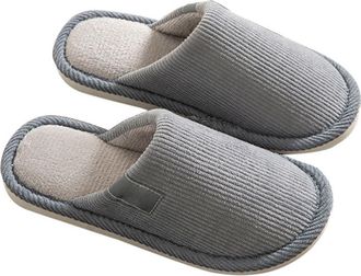 Generic Mens Womens Slippers Slip-On House Indoor Plush Fleece Slippers Couples Soft Sole Warm Winter Casual Footwear Home Shoes Lightweight Comfortable size 