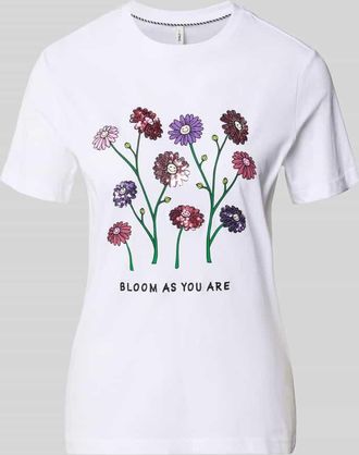 Only Slim Fit T-Shirt aus reiner Baumwolle Modell KITA in Weiss, Gr&ouml;&szlig;e XL