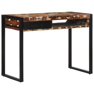 Berkfield Home Desk Multicolour 100x50x75 cm Solid Wood Reclaimed | Size: 100 x 50 x 75 cm