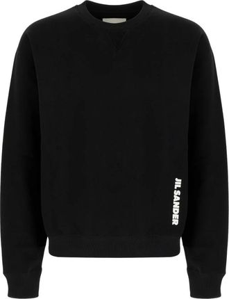 Jil Sander Logo-print Sweatshirt - Heren - Sweatshirts - Zwart - XL - Katoen - Hoodies & sweatvesten