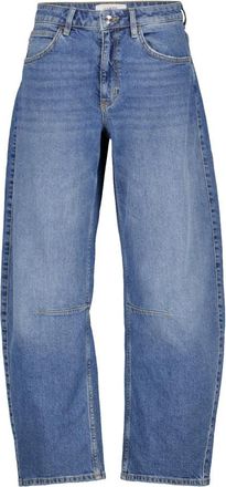 Comma Barrel Leg Jeans - Dames - Loose Fit Jeans - Blauw - S - Denim - Jeans