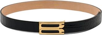 Victoria Beckham Dorian Frame Belt - female - Victoria Beckham - Belts - Black - 80 CM - Accessories