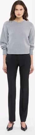 Another Tomorrow Cashmere Knit Sweatshirt in Heather Grey at Nordstrom, Size X-Small It