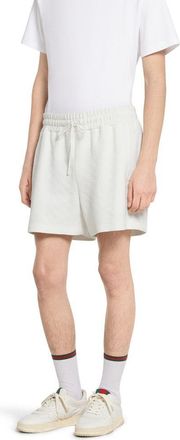 Gucci Mens Basket Shorts Gg Padded Tech J - Light Grey Cotton - Size Medium