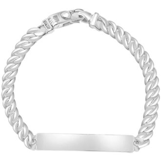 Pompeii3 Mens Cuffed Link 14k Gold (38gram) or Platinum (61gram) 6.5-9mm Bracelet 8.5