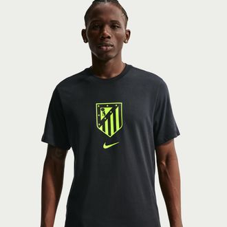 Nike Atl&eacute;tico Madrid Nike Mens Soccer T-Shirt in Black | IM1653-010