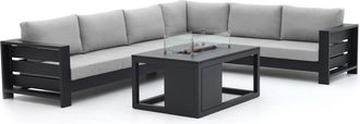 Bellagio la vita attrattiva Bellagio Avolo/Cosiraw 120cm hoek loungeset met vuurtafel 3-delig rechts