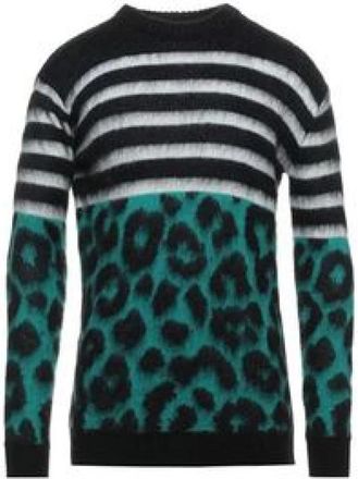 N°21 Truien & Vesten, Heren, Veelkleurig, M, Wol, Groen/Blauw Gebreide Trui