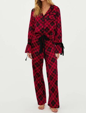 Beach Riot Lee Anne & Brook Pajama Set In Merry Plaid