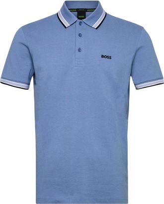 HUGO BOSS Hugo, Polo Shirts, male, Blue, Size: 3XL Cotton Piqu&eacute; Polo Shirt