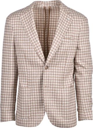 L.B.M. 1911 Giacca sfiancata - Heren - Blazers - Beige - L - Wol - Jassen