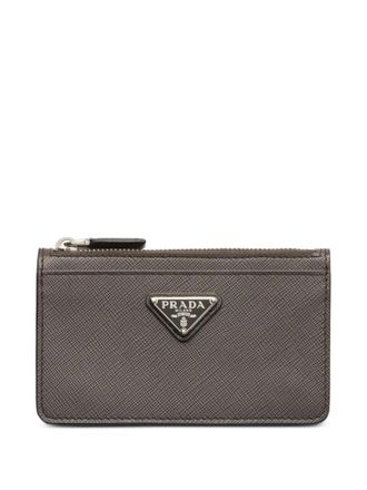 Prada Saffiano leather card holder - men - Saffiano Leather - One Size - Grey