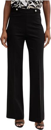Twinset Wide Broeken - Dames - Wijde Broeken - Zwart - S - Polyester - Broeken