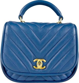 Chanel Leather Handbag Shoulder Bag (Pre-Owned)