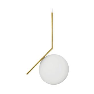 OEM Bola Lechosa 20 Cm - L&aacute;mpara Colgante Moderna, Lat&oacute;n, Oro