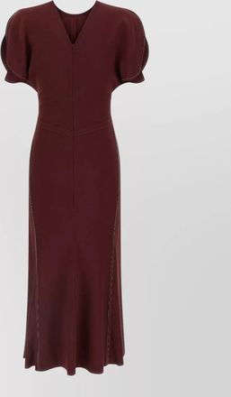 Victoria Beckham bela dress ruched detail short sleeves