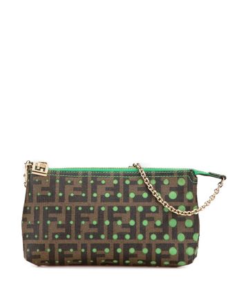 Fendi 2010-2025 Zucca Spalmati Dots Chain Pochette shoulder bag - women - Fabric/Calf Leather - One Size - Brown