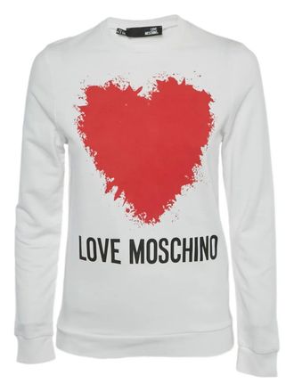 Love Moschino heart-print sweatshirt - White