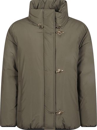 Fay Padded High Stand-Collar Polyamide Bomber Jacket