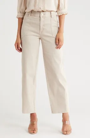 Democracy Relaxed Straight Leg Jeans in Washed Linen at Nordstrom Rack, Size 16