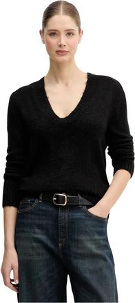 Benetton V-neck Breiwerk - Dames - V-hals truien - Zwart - M - Truien & Vesten