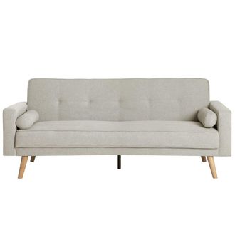 Kenay Home Sof&aacute; cama tapizado beige 205 x 85,5 cm