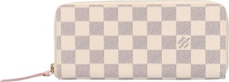 Louis Vuitton Damier Azur Rose Ballerine White Damier Azur Long Wallet (Bi-Fold) (Pre-Owned)