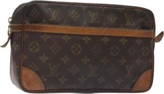 Louis Vuitton Pre-owned Canvas clutches - Dames - Vintage Clutch - Bruin - ONE Size - Leer - Vintage