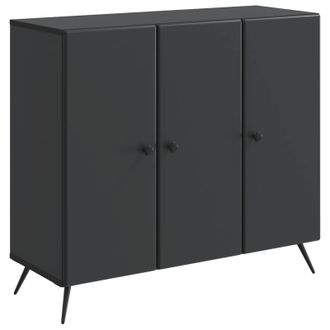 vidaXL Aparador Negro 89 X 34,5 X 80 Cm Madera De Ingenier&iacute;a Vidaxl