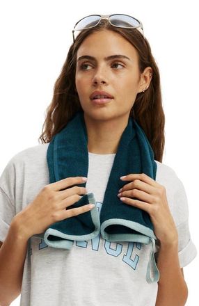 Cotton On Womens Active Core Gym Towel in Tidal Teal at Nordstrom