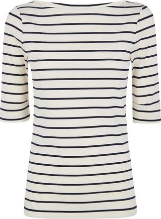 Lauren Ralph Lauren T-shirt met boothals - Beige