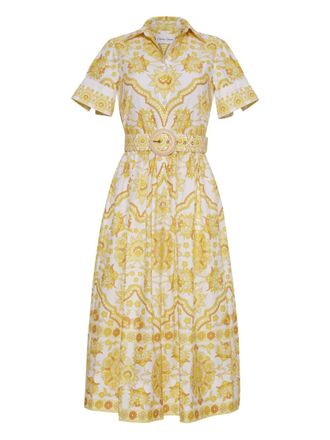 Cara Cara Malena midi dress - women - Cotton - 00 - Yellow