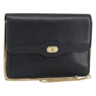 Dior Pre-owned Vintage Leren Schoudertas - Dames - Pre-owned - Zwart - Maat: ONE Size Leer