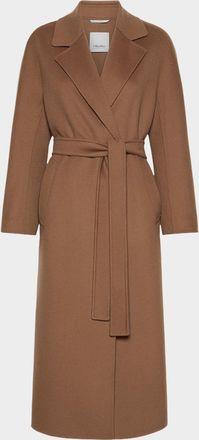 Max Mara Penelope Wrap-Front Wool Broadcloth Coat