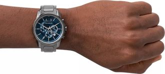 A|X Armani Exchange Uhren - Edelstahl Armbanduhr - Gr. unisize - in Grau - für Damen