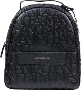 A|X Armani Exchange Polyester Rugzak met Rits - Dames - Rugzakken - Zwart - ONE Size - Polyester - Tassen