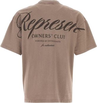 Represent Mens Owners Club T-Shirt Brown Cotton