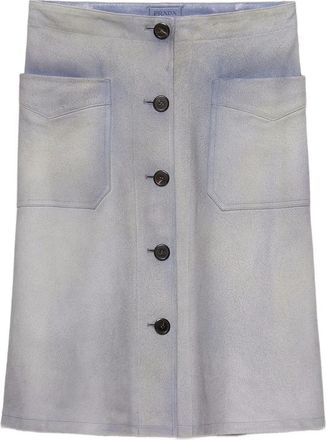 Prada Button-up Patch-pocket Skirt
