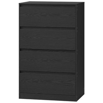 Vasagle C&oacute;moda de 4 cajones para dormitorio de color negro