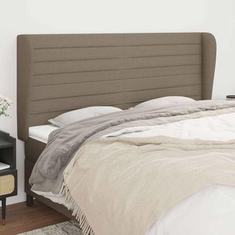 vidaXL Vidaxl Cabecero Con Orejas De Tela Gris Taupe 183x23x118/128 Cm