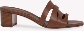 Gianvito Rossi Nora 45 Mules in Brown Calf at Nordstrom, Size 36.5