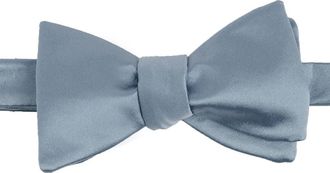 Brooklyn Brigade Mens Solid Satin Bow Tie in Dusty Blue at Nordstrom