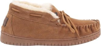 Warmbat Luxe Cognac Su&egrave;de Pantoffel - Dames - Winterlaarzen - Bruin - 39 EU - Su&egrave;de - Schoenen
