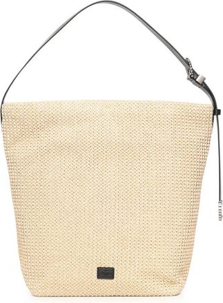 Pinko Borsa Cestino - Dames - Schoudertassen - Beige - ONE Size - Leer - Tassen