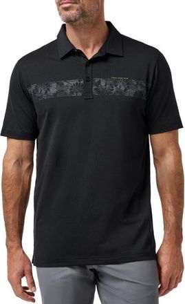 Travis Mathew Performance Jersey Flight Polo Shirt in Black at Nordstrom, Size Xx-Large