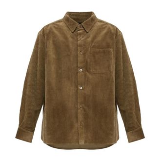 A.P.C. A.p.c., Heren, Overhemden, Bruin, Maat: 2XL Corduroy