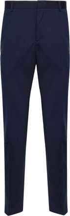 Calvin Klein tapered wool-blend tailored trousers - men - Polyester/Elastane/Viscose/Wool - 56 - Blue