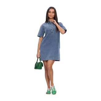 Notre-V Nv-Hannebel - Dames - Jurken - Blauw - Maat: L Denim